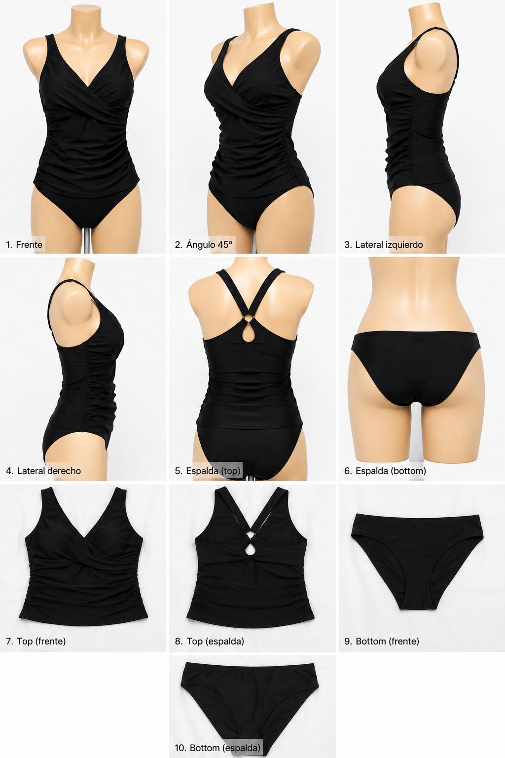 Hilor Black Wrap Tankini Set – Size 10