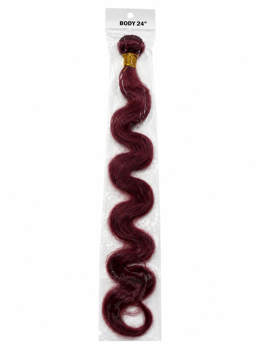 24 Inch Body Wave Hair Extensions – Burgundy