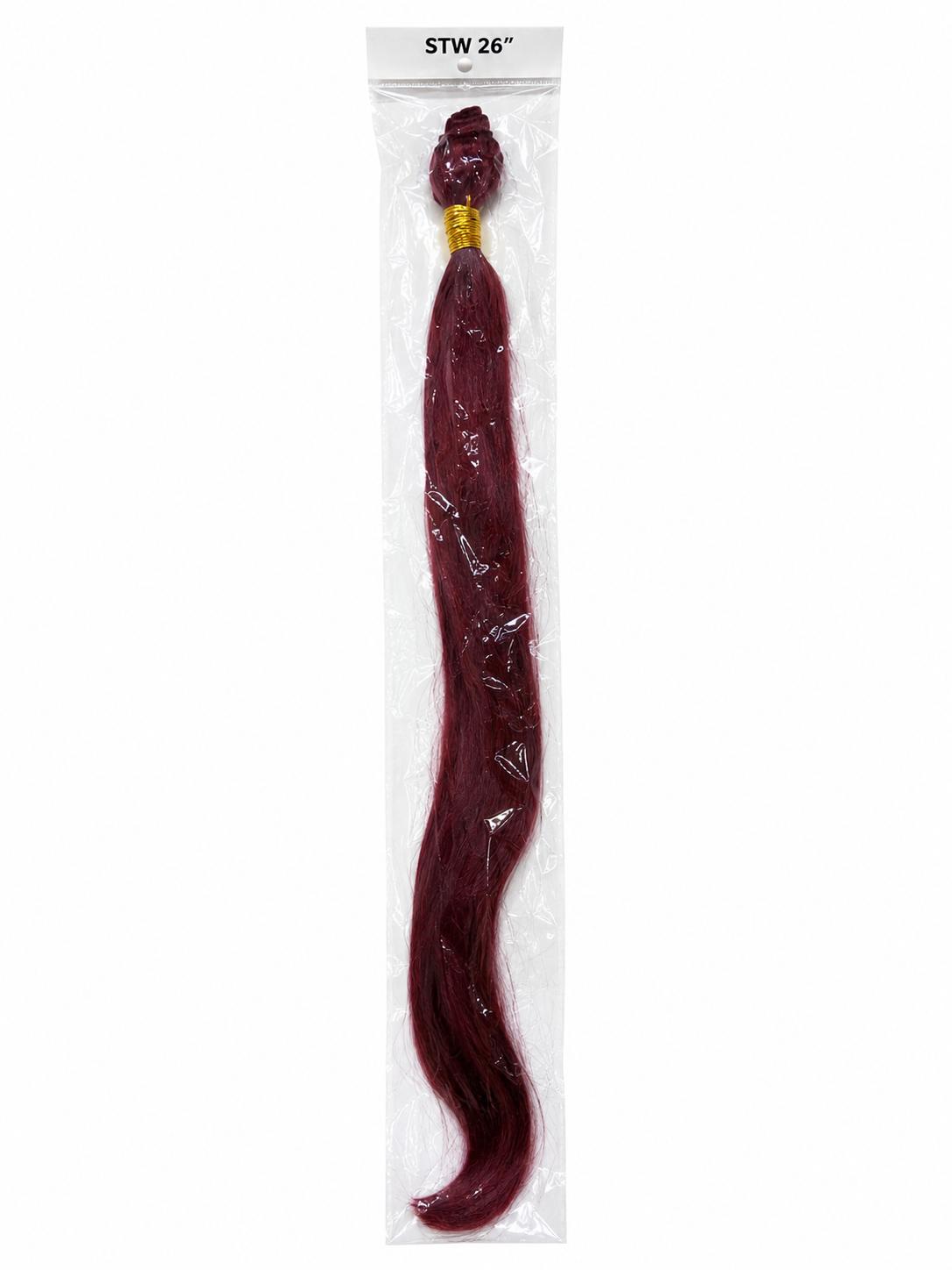 26 Inch Straight Wave Hair Extensions – Burgundy